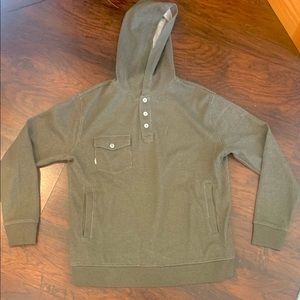 Linksoul army green hoodie with two front hand pockets